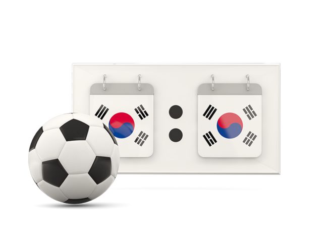 Football with scoreboard. Download flag icon of South Korea at PNG format