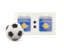 Kosovo. Football with scoreboard. Download icon.