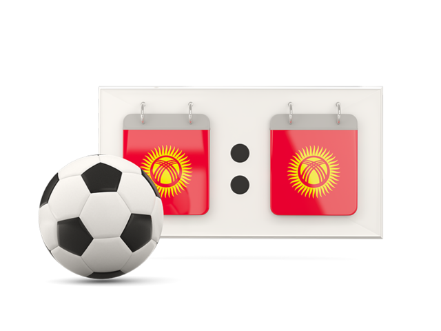 Football with scoreboard. Download flag icon of Kyrgyzstan at PNG format