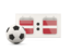 Latvia. Football with scoreboard. Download icon.