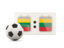 Lithuania. Football with scoreboard. Download icon.