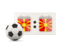Macedonia. Football with scoreboard. Download icon.