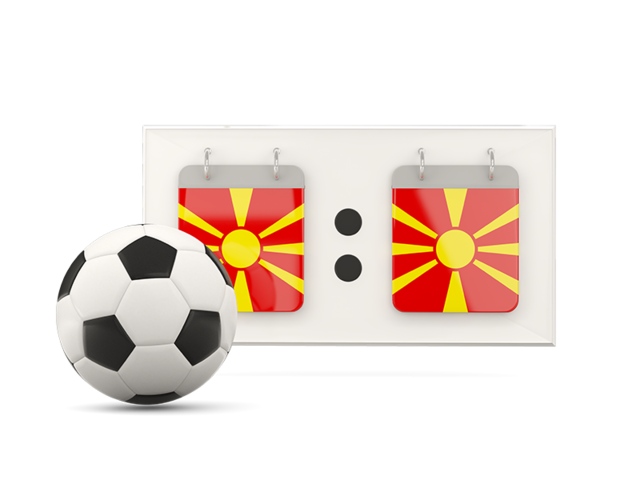 Football with scoreboard. Download flag icon of Macedonia at PNG format