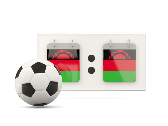 Football with scoreboard. Download flag icon of Malawi at PNG format