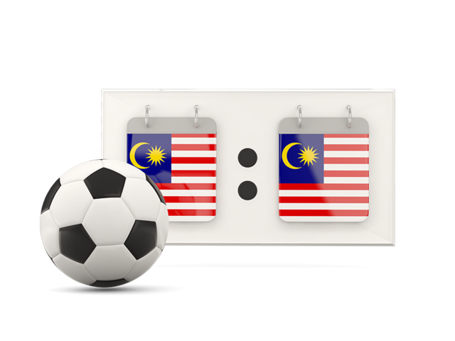 Football with scoreboard. Download flag icon of Malaysia at PNG format