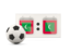 Maldives. Football with scoreboard. Download icon.