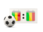 Mali. Football with scoreboard. Download icon.