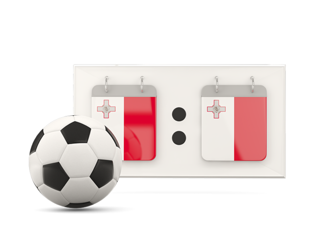 Football with scoreboard. Download flag icon of Malta at PNG format