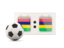 Mauritius. Football with scoreboard. Download icon.