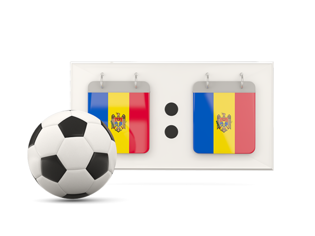 Football with scoreboard. Download flag icon of Moldova at PNG format
