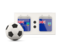 Montserrat. Football with scoreboard. Download icon.