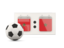 Morocco. Football with scoreboard. Download icon.