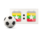 Myanmar. Football with scoreboard. Download icon.