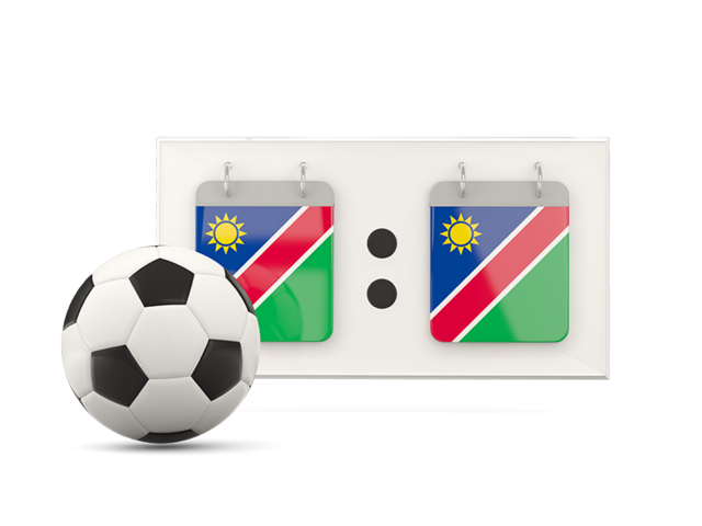Football with scoreboard. Download flag icon of Namibia at PNG format