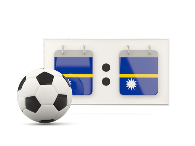 Football with scoreboard. Download flag icon of Nauru at PNG format