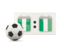 Nigeria. Football with scoreboard. Download icon.