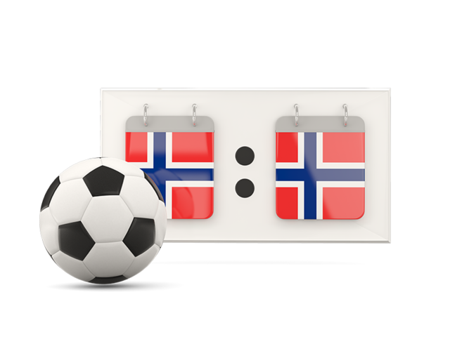 Football with scoreboard. Download flag icon of Norway at PNG format