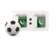 Pakistan. Football with scoreboard. Download icon.