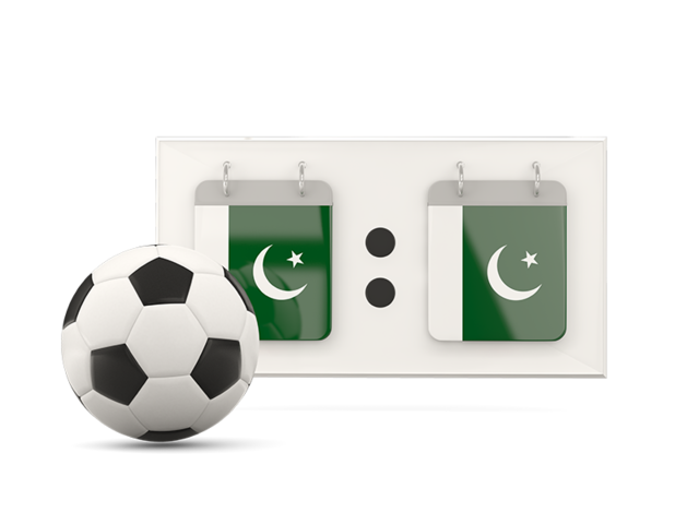 Football with scoreboard. Download flag icon of Pakistan at PNG format