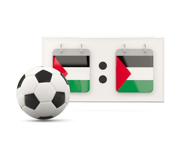 Football with scoreboard. Download flag icon of Palestinian territories at PNG format