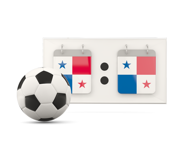 Football with scoreboard. Download flag icon of Panama at PNG format