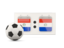 Paraguay. Football with scoreboard. Download icon.