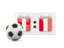 Peru. Football with scoreboard. Download icon.