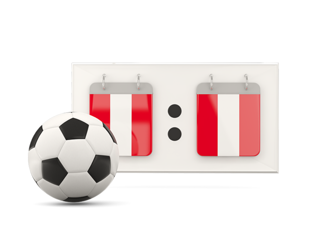 Football with scoreboard. Download flag icon of Peru at PNG format