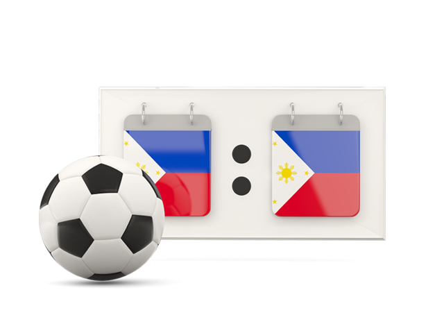 Football with scoreboard. Download flag icon of Philippines at PNG format