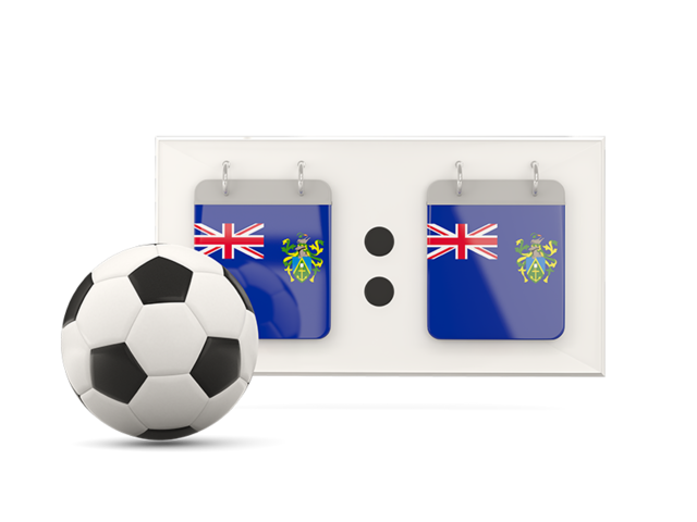 Football with scoreboard. Download flag icon of Pitcairn Islands at PNG format