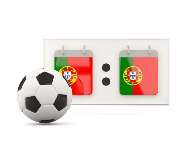 Football with scoreboard. Download flag icon of Portugal at PNG format