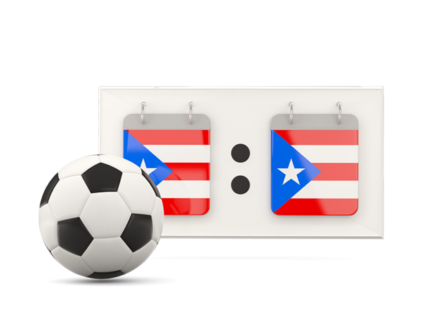 Football with scoreboard. Download flag icon of Puerto Rico at PNG format