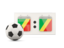 Republic of the Congo. Football with scoreboard. Download icon.