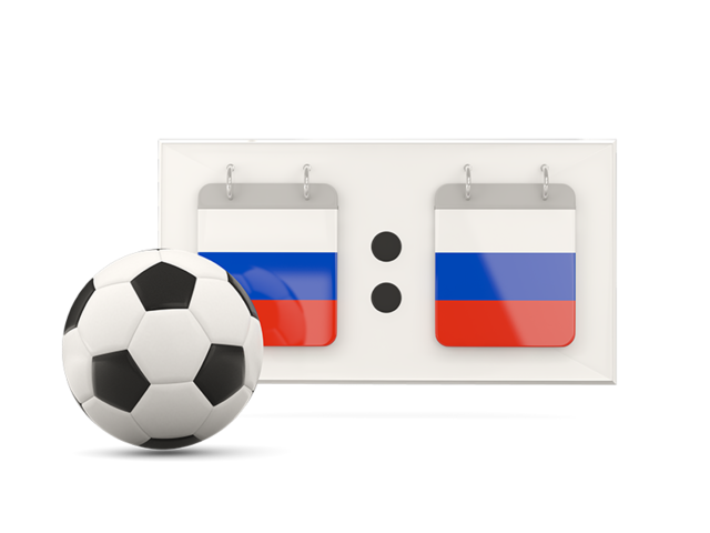 Football with scoreboard. Download flag icon of Russia at PNG format