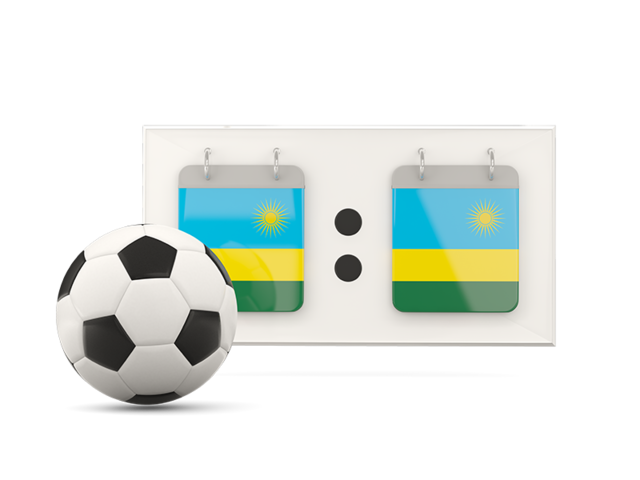 Football with scoreboard. Download flag icon of Rwanda at PNG format