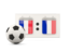 Saint Barthelemy. Football with scoreboard. Download icon.