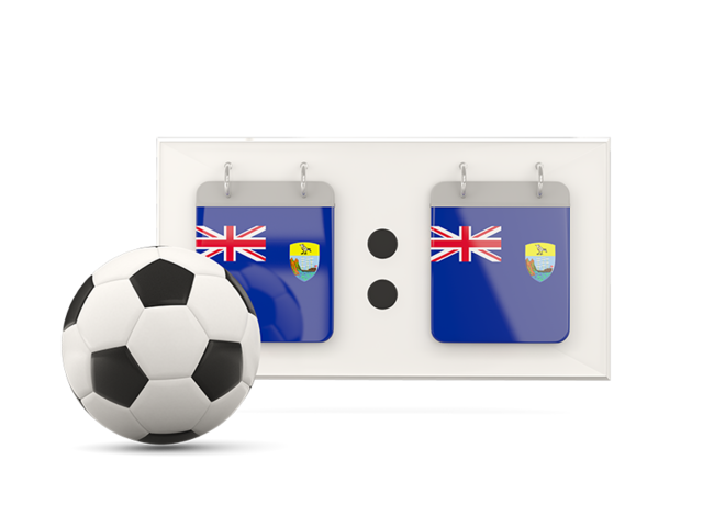 Football with scoreboard. Download flag icon of Saint Helena at PNG format