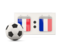 Saint Martin. Football with scoreboard. Download icon.