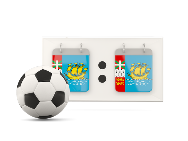 Football with scoreboard. Download flag icon of Saint Pierre and Miquelon at PNG format