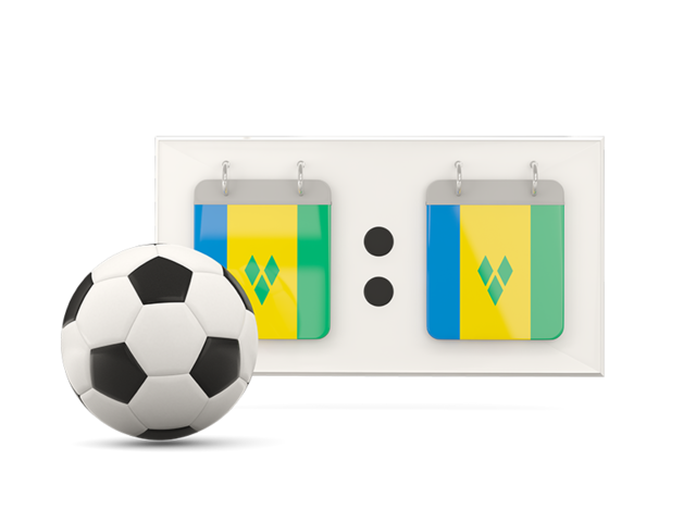 Football with scoreboard. Download flag icon of Saint Vincent and the Grenadines at PNG format