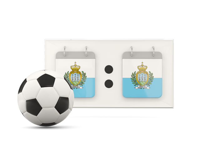 Football with scoreboard. Download flag icon of San Marino at PNG format