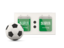 Saudi Arabia. Football with scoreboard. Download icon.