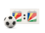 Seychelles. Football with scoreboard. Download icon.