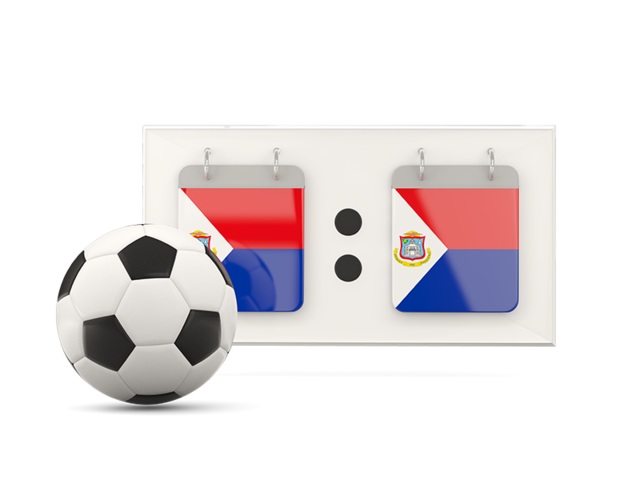 Football with scoreboard. Download flag icon of Sint Maarten at PNG format
