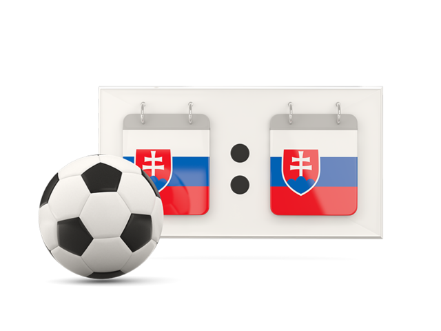 Футбольный мяч со счетом. Скачать флаг. Словакия