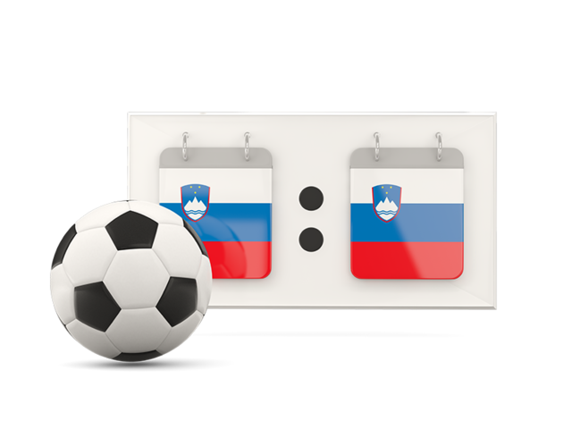 Football with scoreboard. Download flag icon of Slovenia at PNG format