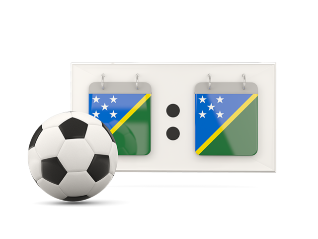 Football with scoreboard. Download flag icon of Solomon Islands at PNG format