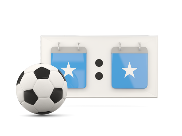 Football with scoreboard. Download flag icon of Somalia at PNG format