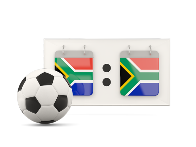 Football with scoreboard. Download flag icon of South Africa at PNG format