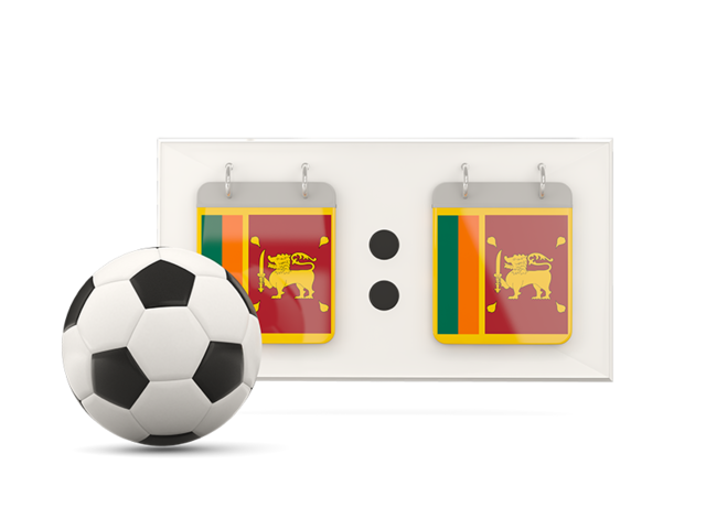 Football with scoreboard. Download flag icon of Sri Lanka at PNG format
